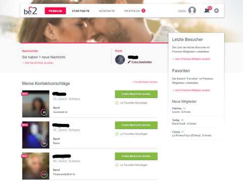 be2.ch Kontaktaufnahme