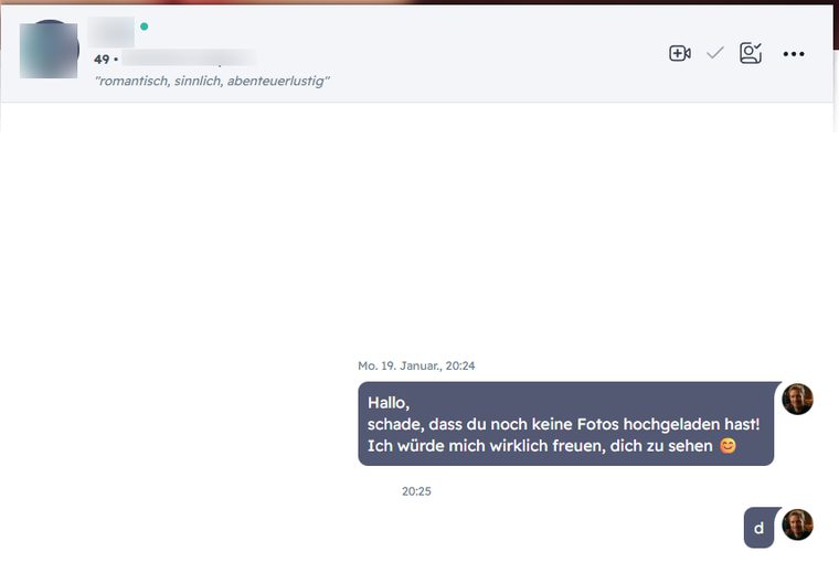 Screenshot der C-date-Website