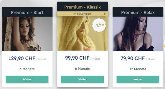 Screenshot der C-date Preise
