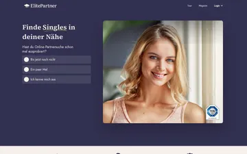 Screenshot der ElitePartner-Website