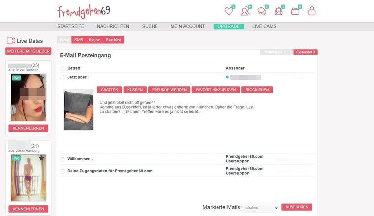 Nachricht Fake-Profil