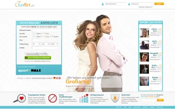 Screenshot der FunFlirt-Website