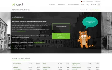 Screenshot der Heartbooker-Website