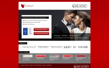 Screenshot der Lovepoint-Website