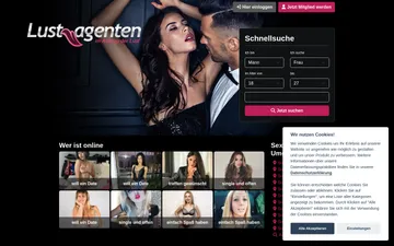 Screenshot der Lustagenten-Website