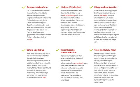 Parship Sicherheit