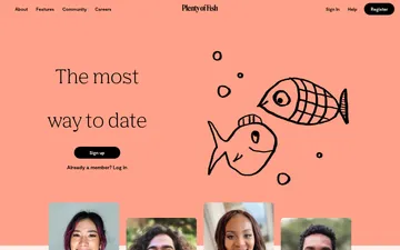Screenshot der Plenty of Fish-Website