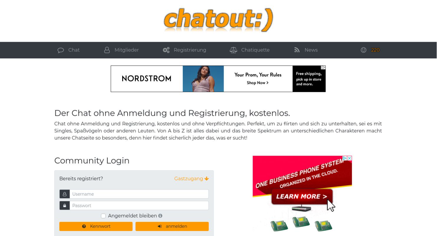 Chatout Startseite