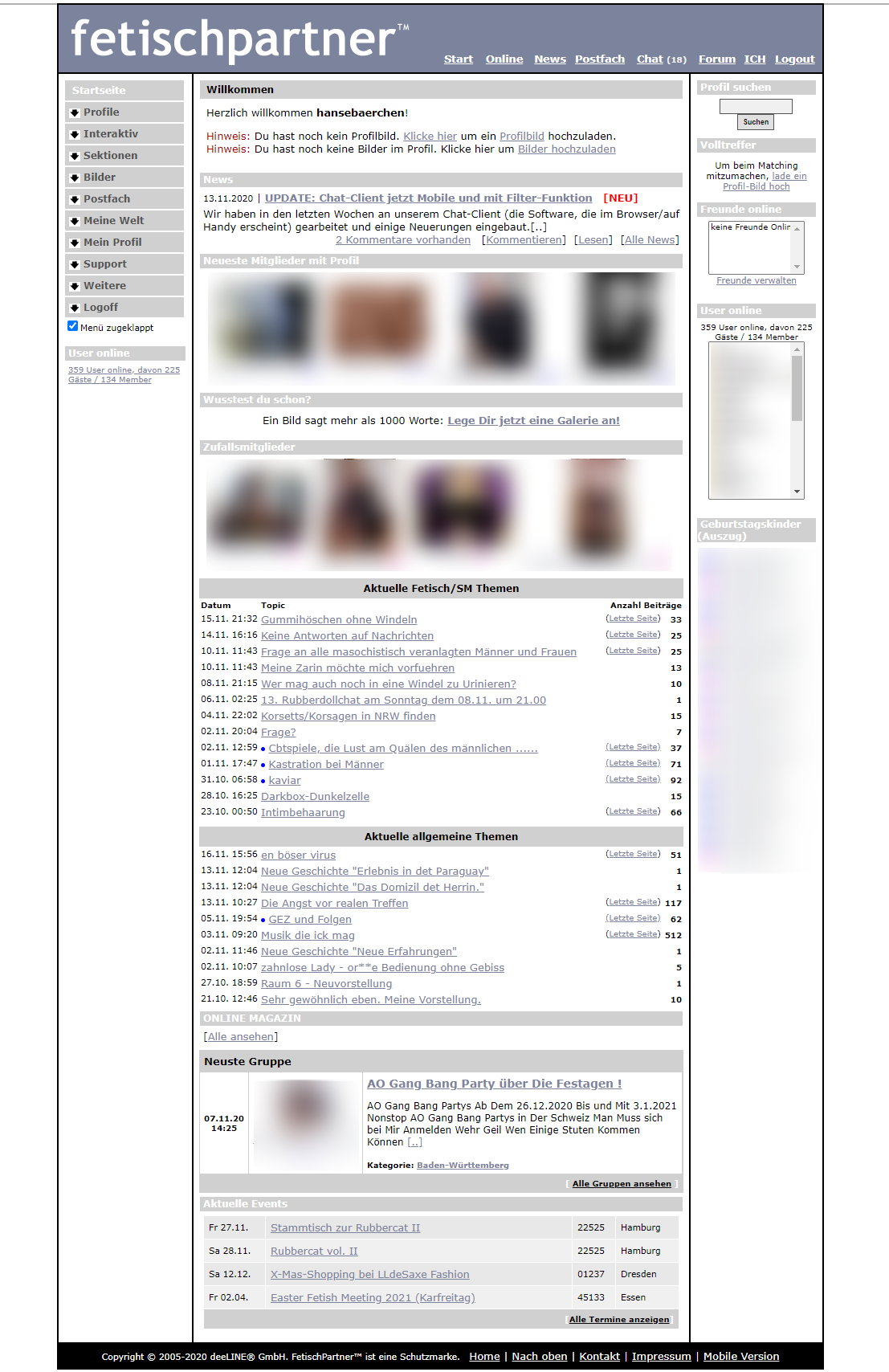 Fetischpartner Startseite