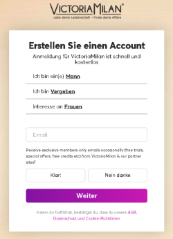 Victoria Milan anmeldung neu