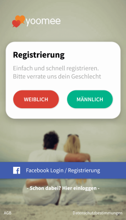 Yoomee Registrierung