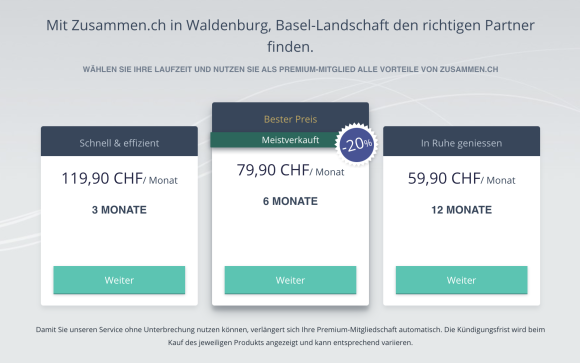 Zusammen.ch Preise