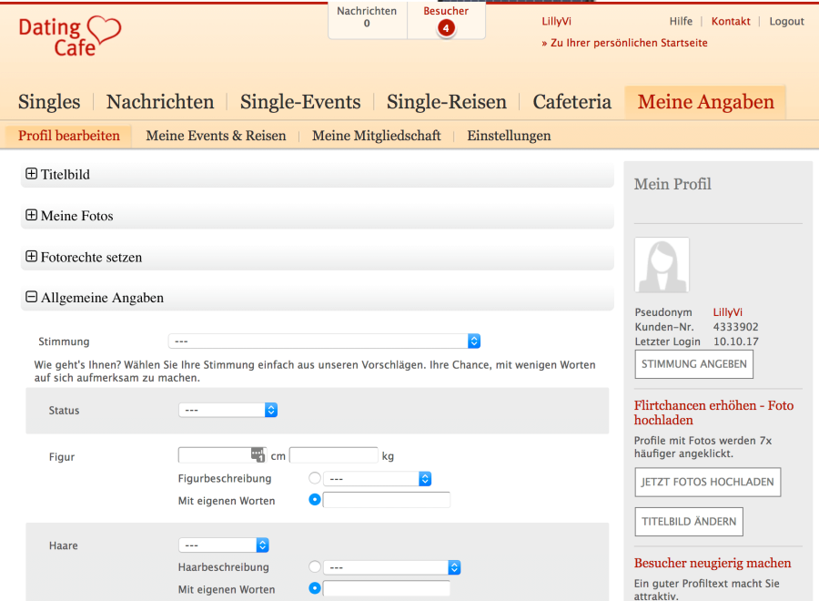 profilerstellen bei dating seiten